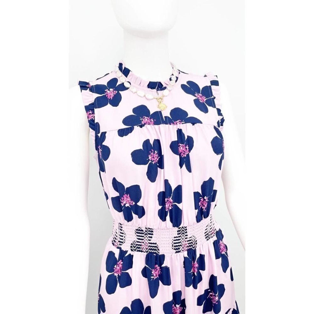KATE SPADE NWT Mainline Floral Smocked Waist Dress SMALL - Picture 3 of 6